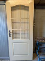 Opdek binnendeur met glas, Doe-het-zelf en Verbouw, Deuren en Horren, Ophalen, 80 tot 100 cm, Binnendeur, Zo goed als nieuw