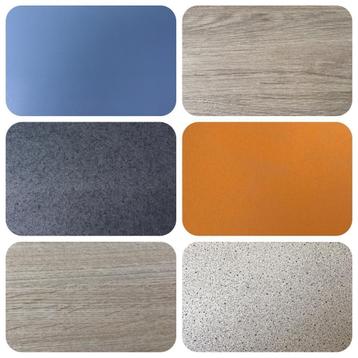 014.  Duropal / HPL / Kunststof diverse kleuren 0,8 mm NIEUW beschikbaar voor biedingen