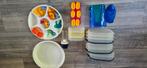 Tupperware Partij: Ijsvorm, vershoud Bakjes, Party Schaal, Ophalen of Verzenden, Gebruikt, Geel, Bak of Kom