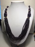 Ketting van hout kleur paars, Verzenden, Zo goed als nieuw, Paars, Overige materialen