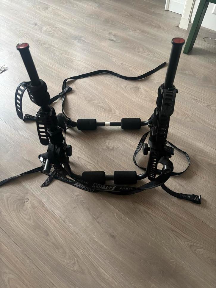Fietsendrager voor zonder trekhaak - mottez, Auto diversen, Fietsendragers, Zo goed als nieuw, Achterklepdrager, 2 fietsen, Brede banden