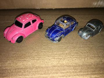 3x Volkswagen Kever 1200/1300/1302 Corgi Majorette Edocar beschikbaar voor biedingen