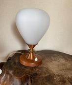 Tafellamp jaren 60/70 met aan/uit knopje, Ophalen of Verzenden, Gebruikt, Glas, Minder dan 50 cm