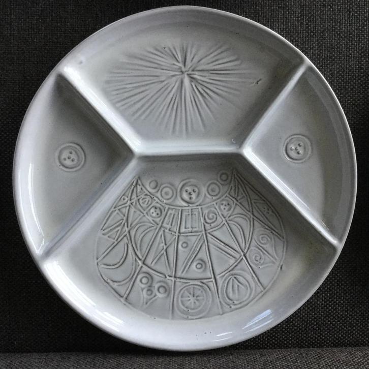 Set van 6 zeldzame Ceramano fondueborden – late jaren ’60., Verzamelen, Retro, Huis en Inrichting, Ophalen of Verzenden