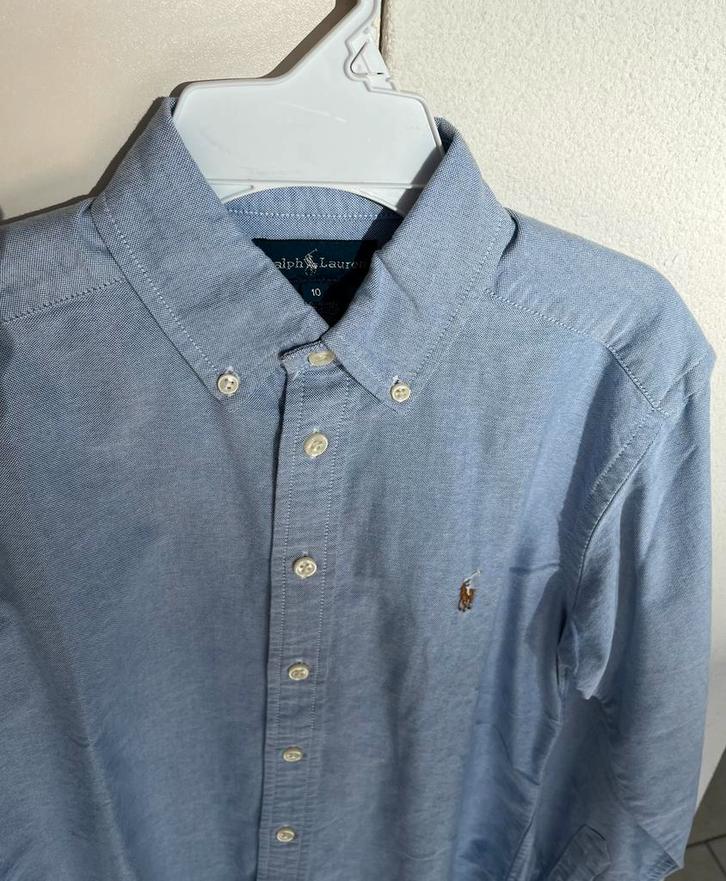 Ralph Lauren bloes maat 10 140 146 blauw overhemd, Kinderen en Baby's, Kinderkleding | Maat 140, Gebruikt, Jongen, Overhemd of Blouse