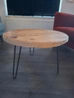 Houten ronde salontafel, Ophalen, Gebruikt, 50 tot 100 cm, Rond