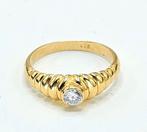 Zilveren Vergulde Design Ring Met Spinel, 18 tot 19, Dame, Zo goed als nieuw, Zilver