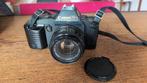 Canon T70 met 1:1.8 50 mm en tas, Ophalen of Verzenden, Gebruikt, Spiegelreflex, Overige Merken
