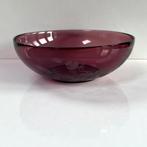 Vintage glazen schaaltje in amethist kleur, Ophalen of Verzenden