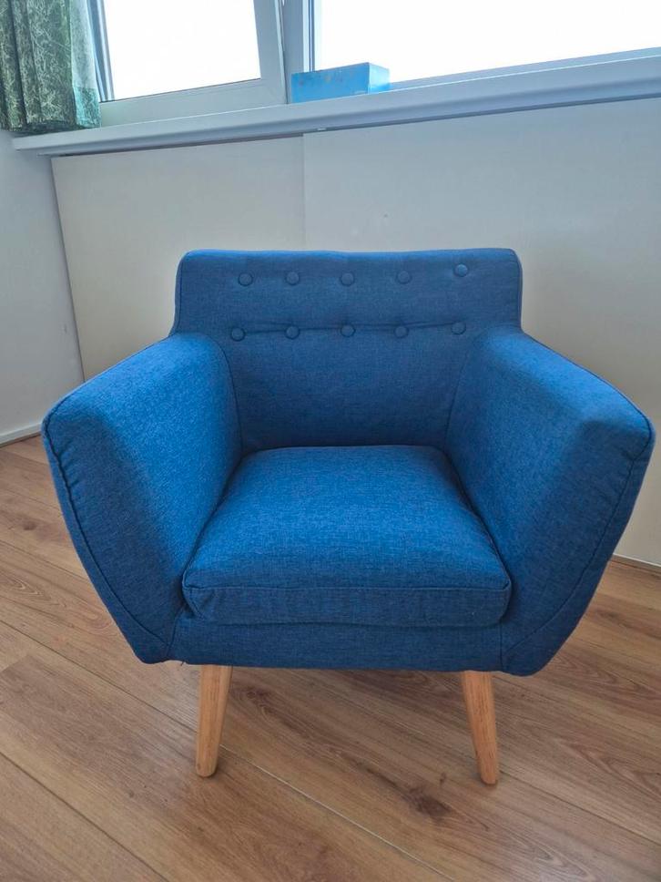 Vida XL Fauteuil - Goede Staat, Huis en Inrichting, Fauteuils, Zo goed als nieuw, Hout, Stof, 50 tot 75 cm, Minder dan 75 cm, Ophalen