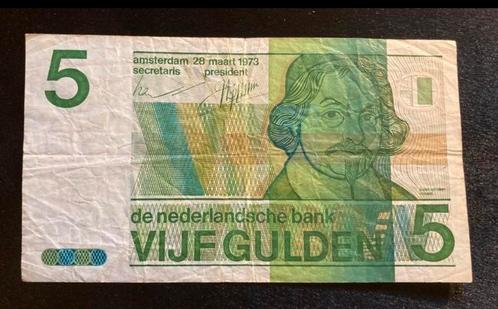 5 Gulden Vondel ll 1973 🇳🇱, Postzegels en Munten, Bankbiljetten | Nederland, 5 gulden, Verzenden
