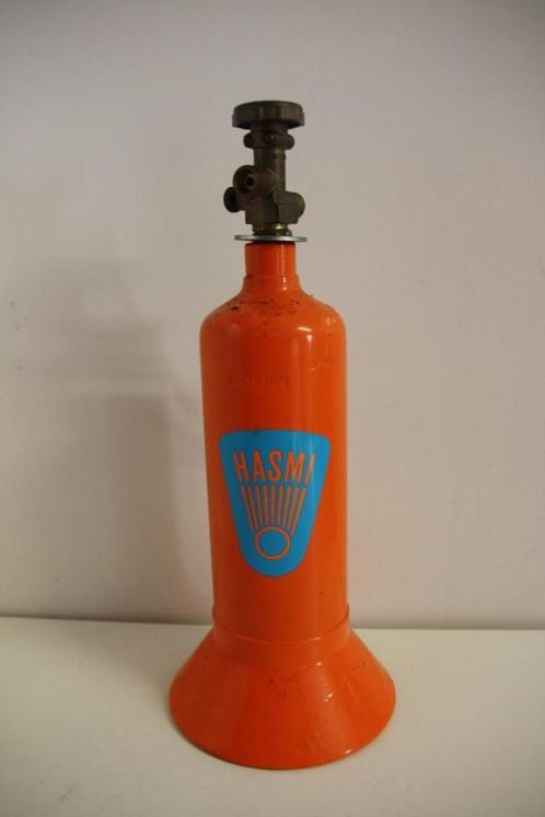 Gasfles Hasmi met ophanghaak en drukventiel., Hobby en Vrije tijd, Overige Hobby en Vrije tijd, Ophalen
