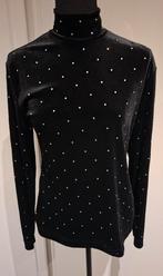 Zwart top met zilveren stutjes, Kleding | Dames, Tops, Ophalen of Verzenden, Zo goed als nieuw, Zwart, Zonder mouw