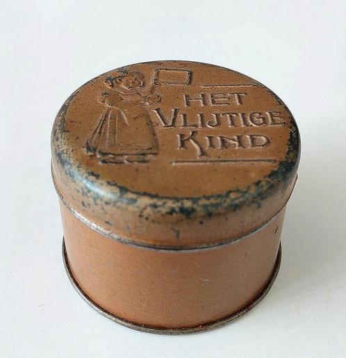 Antiek blikje Magneet pudding Het vlijtige kind, Verzamelen, Blikken, Gebruikt, Overige, Overige merken, Verzenden
