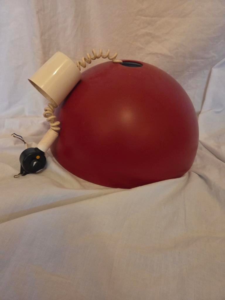 rode hanglamp, Huis en Inrichting, Lampen | Hanglampen, Ophalen, Gebruikt, Metaal, 50 tot 75 cm