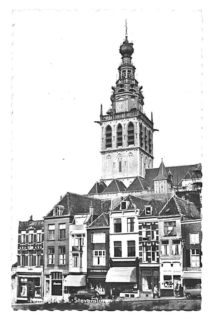 901676	Nijmegen	1961 st Stevenstoren	Gelopen met postzegel, Verzamelen, Ansichtkaarten | Nederland, Gelopen, Gelderland, 1960 tot 1980