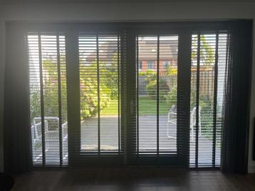 4x houten jaloezie label 65, antraciet 50 mm beschikbaar voor biedingen
