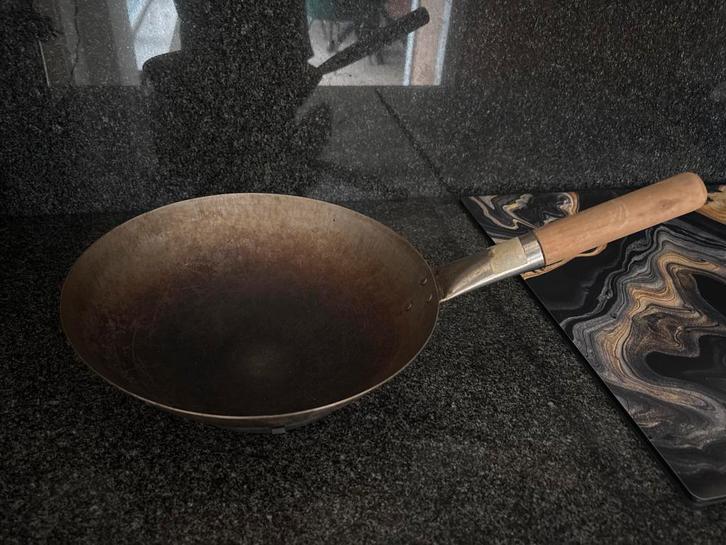 Wokpan - Ideaal voor Aziatisch koken!, Huis en Inrichting, Keuken | Potten en Pannen, Gebruikt, Wok, Overige materialen, Ophalen