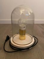 Moderne tafellamp wit met glazen stolp, Ophalen, Zo goed als nieuw, Glas, Minder dan 50 cm