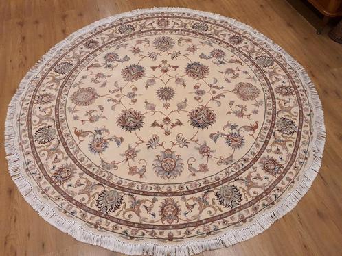 Vintage handgeknoopt perzisch tapijt tabriz rond 210, Huis en Inrichting, Stoffering | Tapijten en Kleden, Gebruikt, 200 cm of meer