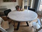 Tafel marmer, Ophalen, Gebruikt, Metaal, Rond