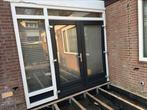 Openslaande tuindeuren 274 breed x 250 hoog, Doe-het-zelf en Verbouw, Kozijnen en Schuifpuien, Ophalen, Kunststof, Gebruikt, Deurkozijn