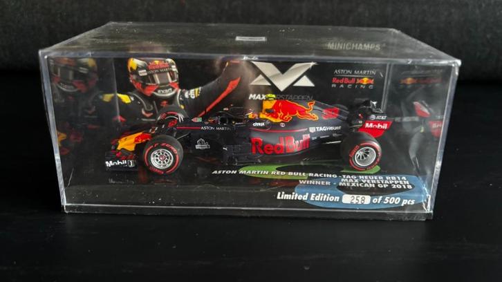 Max Verstappen 1:43 Edition 39 Mexican GP 2018, Hobby en Vrije tijd, Modelauto's | 1:43, Zo goed als nieuw, Auto, MiniChamps, Ophalen of Verzenden