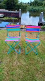 2 vintage Lafuma kampeerstoelen, Caravans en Kamperen, Kampeermeubelen, Ophalen of Verzenden, Gebruikt, Campingstoel