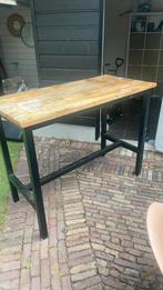 Sta tafel met stalen onderkant, Ophalen, Zo goed als nieuw
