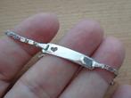 zilveren baby/kinder naam armband met hartje [682], Verzenden, Zo goed als nieuw, Zilver, Zilver