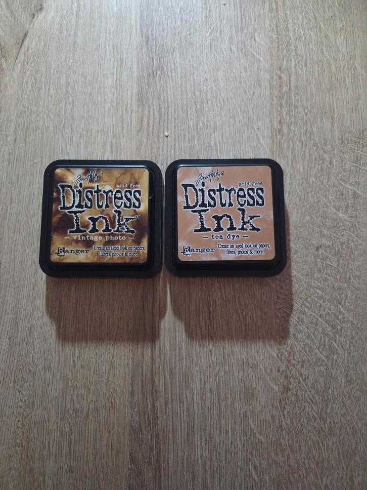 twee inktpads distress inkt voor de set van 2, Hobby en Vrije tijd, Stempelen, Zo goed als nieuw, Ophalen of Verzenden