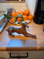 Metalen Hond Sculptuur windhond lengte 26cm whippet, Ophalen of Verzenden