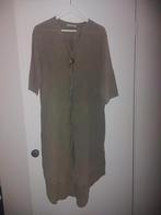 Mooie linnen/katoen groene luchtige jurk 1 maat, Ophalen of Verzenden, Zo goed als nieuw, Groen, Onder de knie