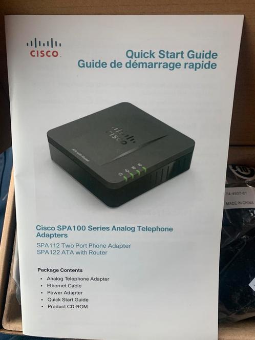 Cisco SPA112 2-Port Phone Adapter, Computers en Software, Routers en Modems, Nieuw, Ophalen of Verzenden