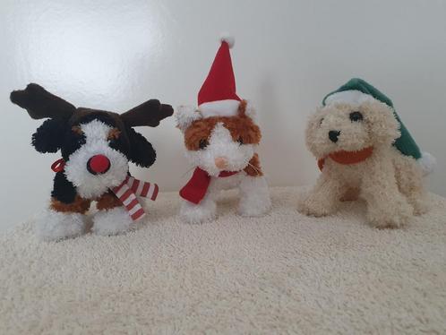 2 HONDJES + 1 KATJE MET KERSTMUTS, Diversen, Kerst, Zo goed als nieuw, Ophalen of Verzenden