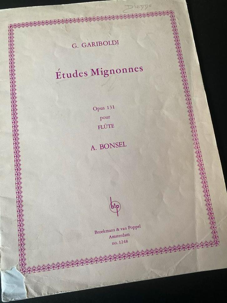 Gariboldi Études Mignonnes Fluit - Opus 131, Muziek en Instrumenten, Bladmuziek, Gebruikt, Artiest of Componist, Klassiek, Dwarsfluit of Piccolo