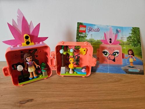 LEGO Friends Olivia's Flamingo Kubus, Kinderen en Baby's, Speelgoed | Duplo en Lego, Gebruikt, Lego, Complete set, Ophalen of Verzenden