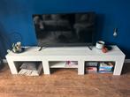Mooie Tv Dressoir - Wit Hout, Gebruikt, 150 tot 200 cm, Ophalen of Verzenden, Minder dan 100 cm