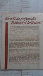 Verkade : Verkade artikelen prijslijst (1932), Ophalen of Verzenden, Gebruikt, Overige typen