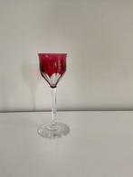 Val Saint Lambert Gevaert  kristallen glas, cranberry, Antiek en Kunst, Ophalen of Verzenden