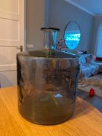 Antraciet glazen vaas - 42 cm hoog, Zwart, Ophalen of Verzenden, Minder dan 50 cm, Glas