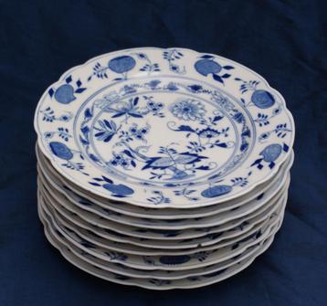 8 borden zwiebelmuster regout doorsnee 20,5 cm beschikbaar voor biedingen