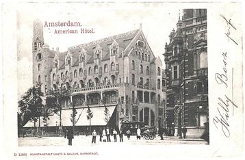 700065 Amsterdam American Hotel 1904 Postzegel Afgeweekt beschikbaar voor biedingen