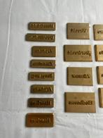 Messing Stempelplaten met Plaatsnamen, Ophalen of Verzenden, Gebruikt