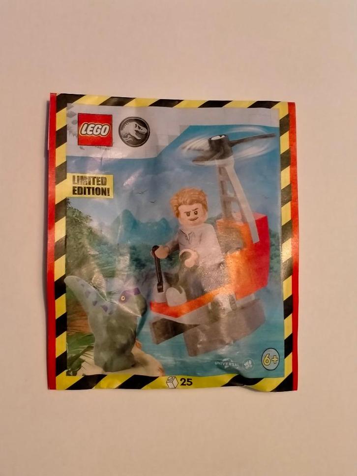 Jurassic World Lego Owen Helikopter dino zakje Poly bag, Kinderen en Baby's, Speelgoed | Duplo en Lego, Zo goed als nieuw, Ophalen of Verzenden