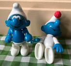 2 smurfen 10cm bril brilsmurf baby babysmurf, Verzenden, Zo goed als nieuw