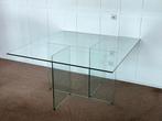 Vintage Glass Diningtable, Ophalen of Verzenden, Rechthoekig, Glas, 50 tot 100 cm