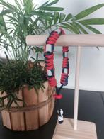 Anti-tekenband 25cm rood/blauw, Dieren en Toebehoren, Hondenhalsbanden en Penningen, Nieuw, Ophalen of Verzenden, Handgemaakt