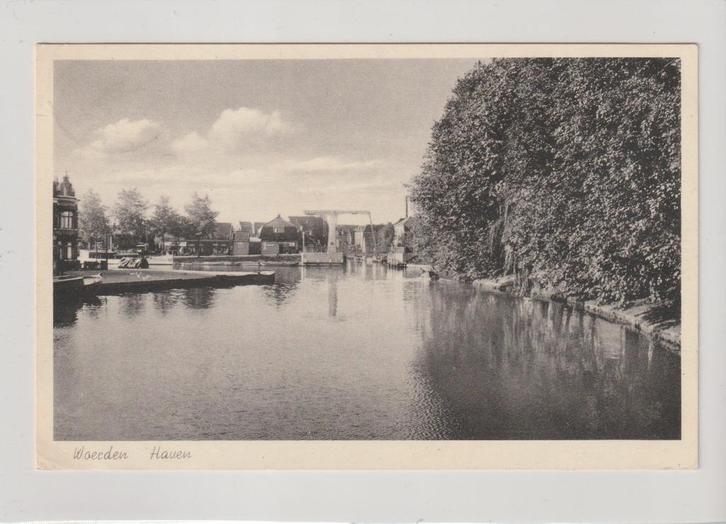 Woerden - Haven * 250916-07, Verzamelen, Ansichtkaarten | Nederland, Gelopen, Utrecht, 1940 tot 1960, Ophalen of Verzenden