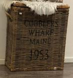 Riviera maison cobblers wharf trunk S, Ophalen, Zo goed als nieuw, Rond, Riet